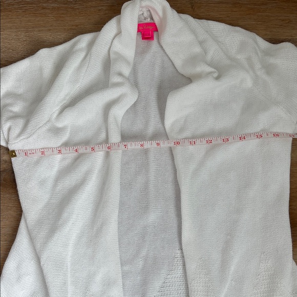 Lilly Pulitzer Tatum Fringe Long Resort White Cardigan Size S - Picture 10 of 13
